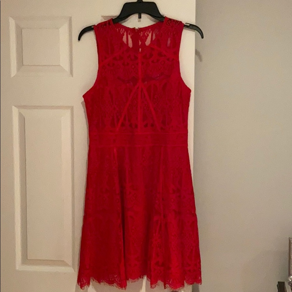 Adelyn Rae red lace cocktail dress